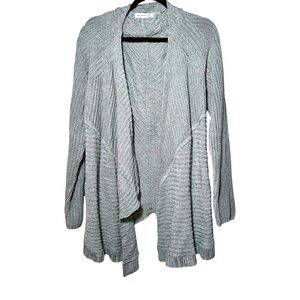 EUC‎ 525 AMERICA Light Gray Cotton Cardigan - medium